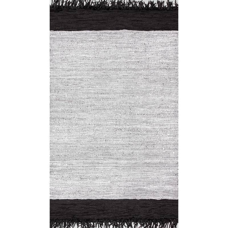 Nuloom Hand-woven Leather/ Cotton Tassel Area Rug