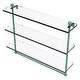 preview thumbnail 35 of 53, Allied Brass Foxtrot Collection 16 Inch Triple Tiered Glass Shelf with Integrated Towel Bar 22 - Sea Foam Green