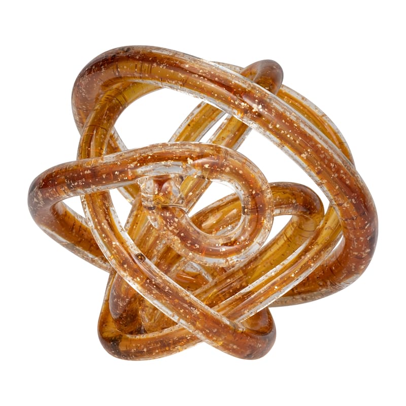 Sagebrook Home Sculptural Glass Abstract Knot, Decorative Objects, Home Accent Piece