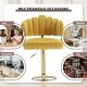 preview thumbnail 12 of 36, HOMEFUN Velvet Swivel Adjustable Height Scallop Bar Stools With Footrest(set of 2)