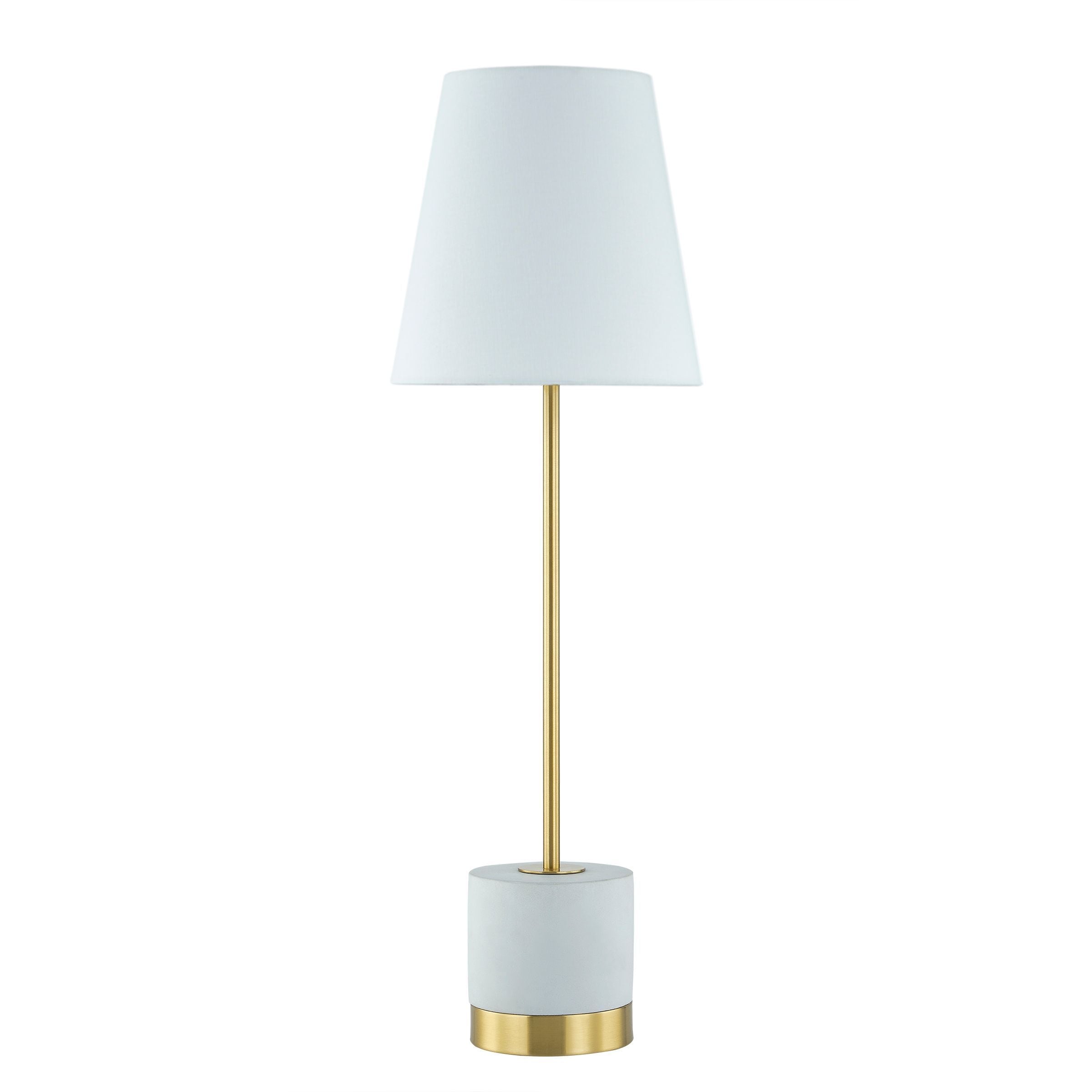 Billie 28" Buffet Lamp with Linen Shade, Gray