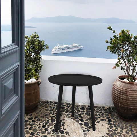 Outdoor Coffee Side Table Aluminum End Table - 15.7*15.7*15.7INCH