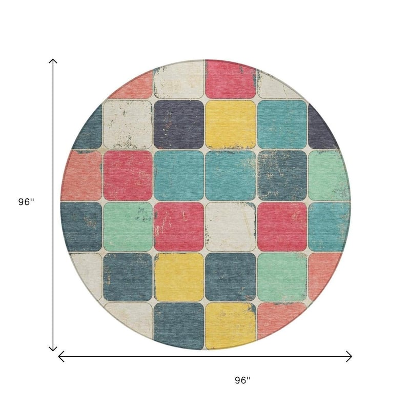 HomeRoots Geometric Transitional Rectangle Outdoor Rug