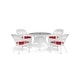 preview thumbnail 31 of 41, Portside Coastal White Outdoor Wicker Dining Set (5-Piece)