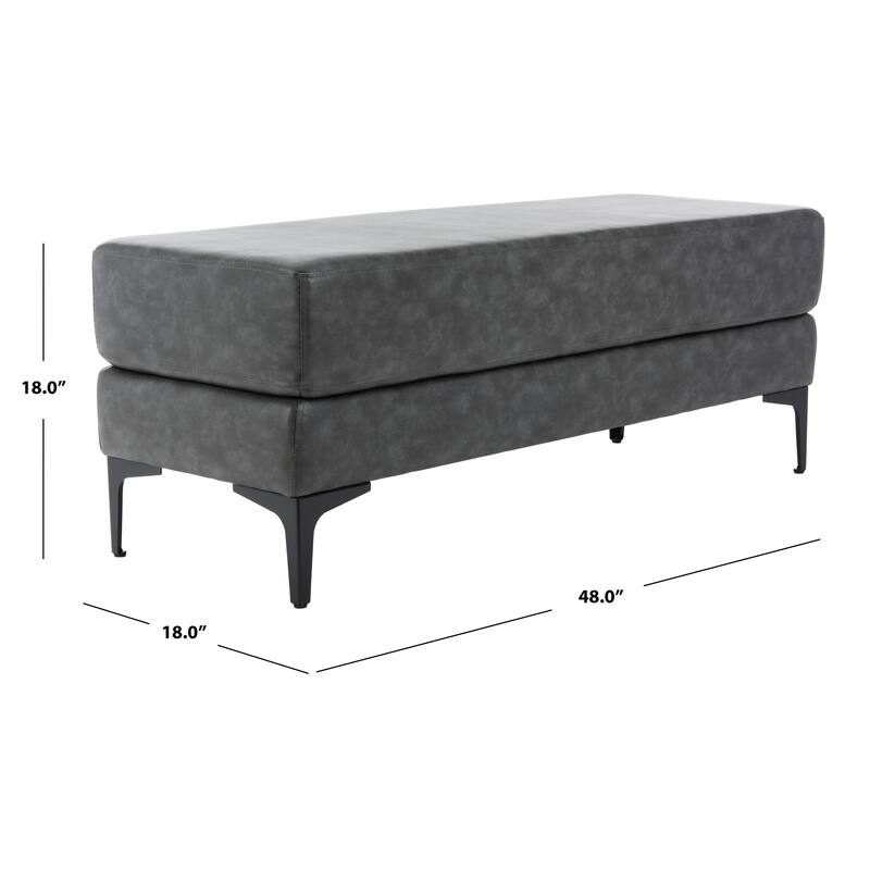 SAFAVIEH Roena Rectangular Bench - 48" x 18" x 18" - 48Wx18Dx18H