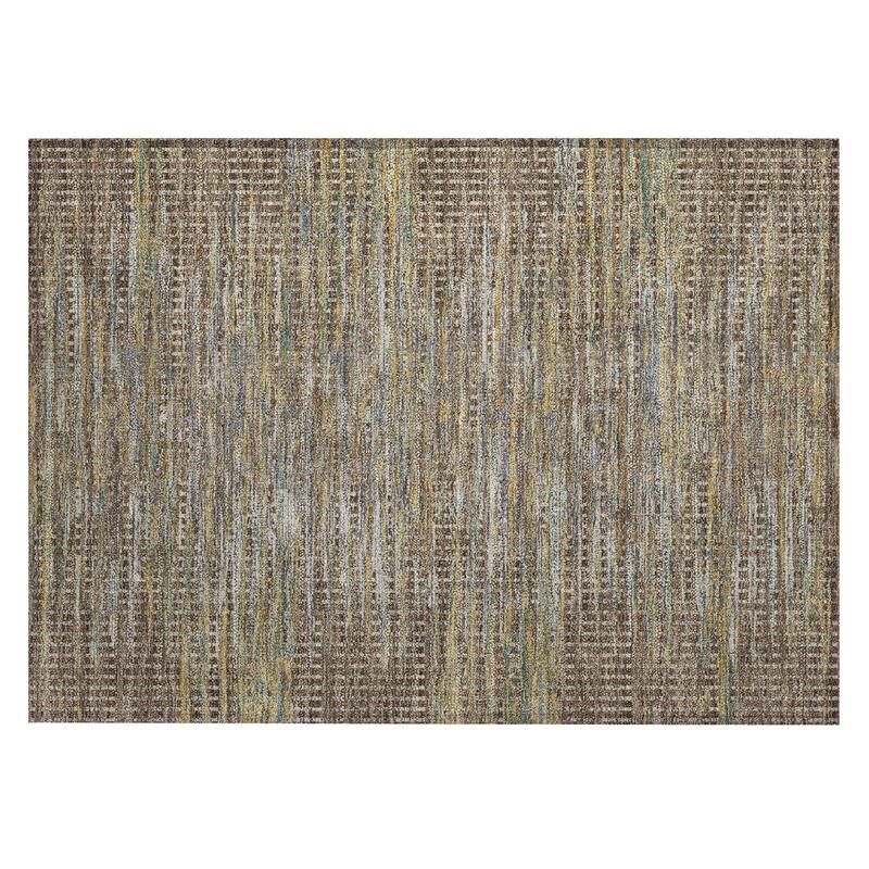 Machine Washable Indoor/ Outdoor Casual Keystone Chantille Rug