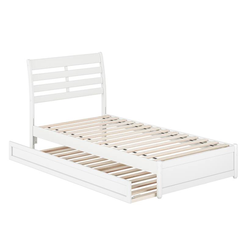 Emelie Platform Bed with Panel Footboard and Twin XL Trundle