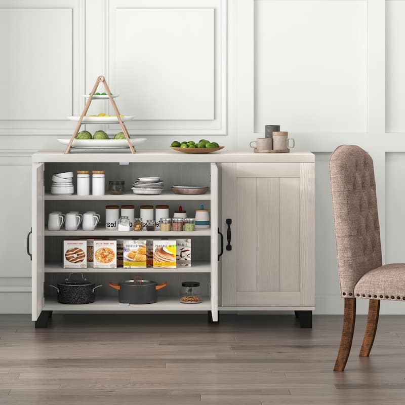 Costway 3-Door Buffet Sideboard Storage Credenza Cabinet Console