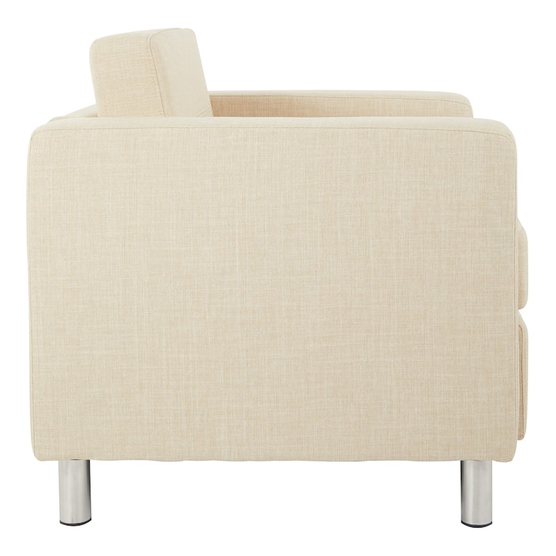 Pacific Arm Accent Chair with Chrome Legs