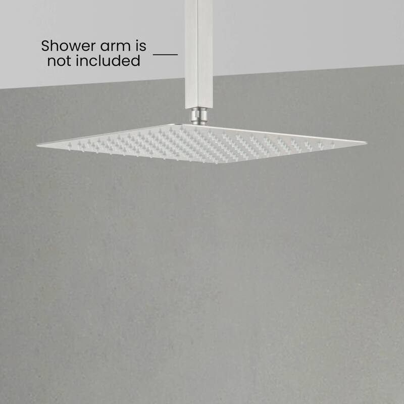 Cube 12" Metal Ultra Thin Profile Rain Shower Head 1.75 GPM
