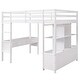 preview thumbnail 13 of 34, Full Size Multifunctional Loft Bed with Two Drawers, and Storage Shelves and Drawers