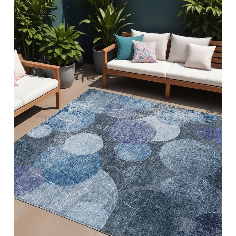 Balo Unique Abstract Weather Resistant Timeless Fusion Runner Outdoor Rug