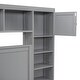 preview thumbnail 58 of 92, Wooden Storage Platform Bed Frame with All-in-One Cabinet & Sockets