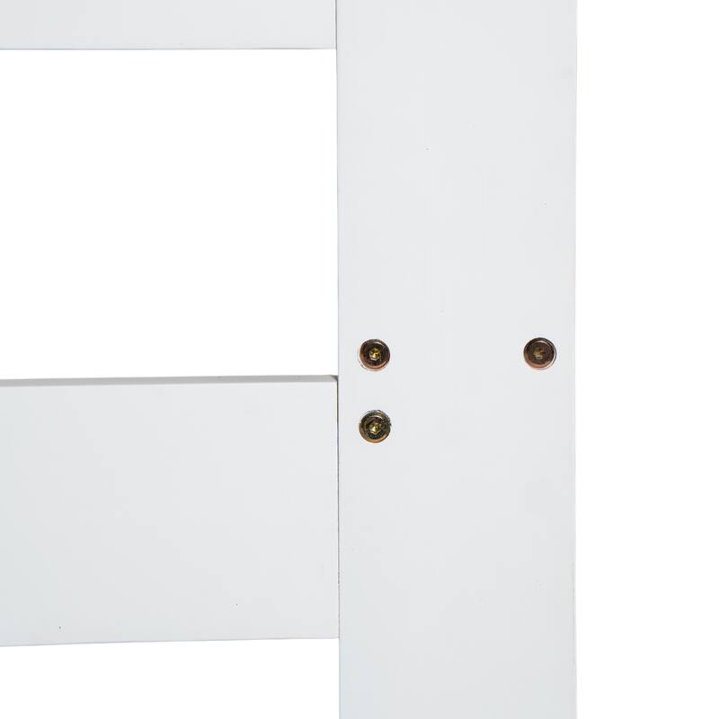 Patio Wooden Twin Size Porch Swing Daybed with 4 Hanging Ropes