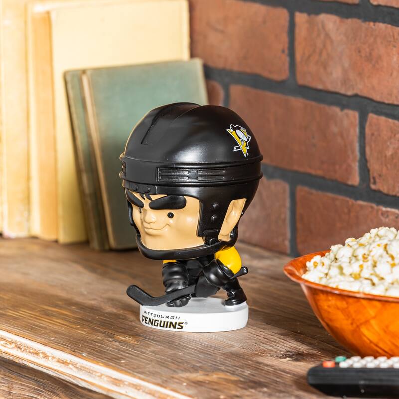 NHL Team Lil Big Head Resin Indoor/Outdoor Garden Desk Statue - Pittsburgh Penguins