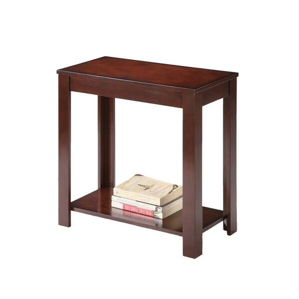 Segawe 24" End Table With Wooden Shelves - Side Sofa Table For Living Room