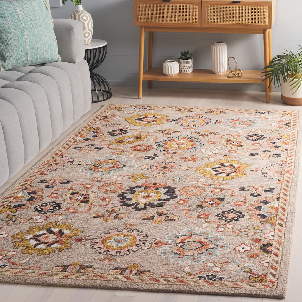 SAFAVIEH Handmade Aspen Douwine Boho Floral Wool Rug - 8' x 10'