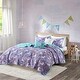 preview thumbnail 2 of 16, Intelligent Design Kids Ella Unicorn Reversible Cotton Quilt Set with Throw Pillows