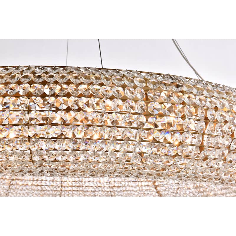 Elegant Lighting 2114G52/RC Paris 20 Light 52" Wide Crystal Ring