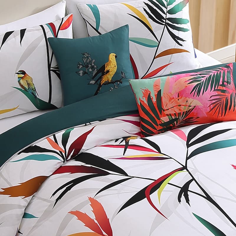 Bebejan Tropical Fusion 100% Cotton Sateen 5 Piece Reversible Comforter Set