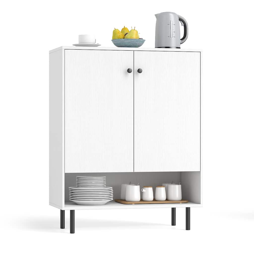 Gymax Sideboard Buffet Cabinet 2-Door Kitchen Storage Cabinet w/