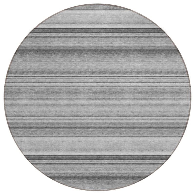 Machine Washable Indoor/ Outdoor Chantille Multi Stripe Rug
