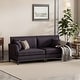 Polyester Upholstered Loveseat Sofa 2-Seater Sofa with Two Throw ...