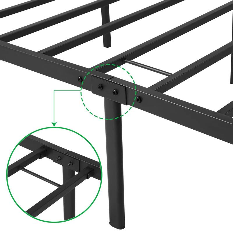 Metal Platform Bed Frame Graceful Scroll Black Iron Bed Frame No Box Spring Needed Platform Bed Frame