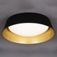 preview thumbnail 12 of 12, Beacon Hill 13-in W Integrated LED Matte Black and Satin Gold Contemporary Flush Mount Ceiling Light Fixture