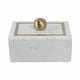 preview thumbnail 44 of 48, Marble Decorative Storage Box with Lid and Gold Accent Handle