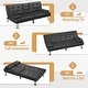 preview thumbnail 19 of 26, Homall Futon Sofa Bed Convertible Lounge Couch Sofa with Cupholders & Pillows