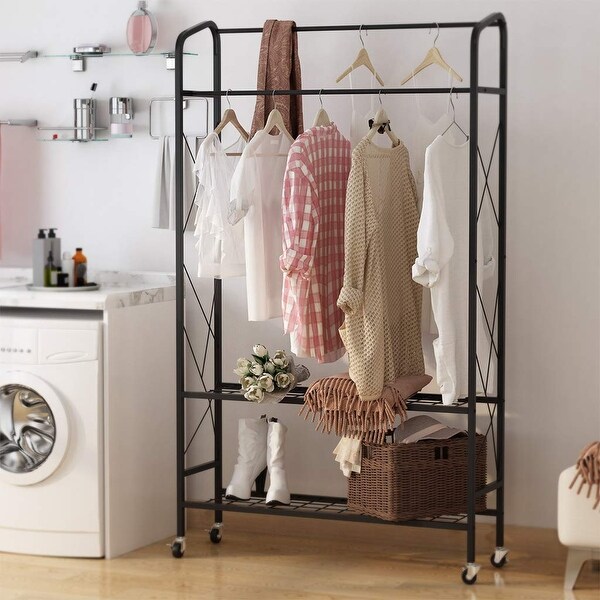 Double rail clothes rail outlet