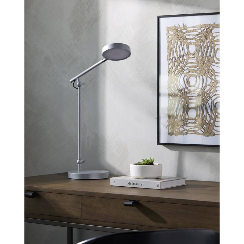 Livabliss Bronwen Rustic Accent Table Lamp - Silver