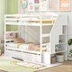 preview thumbnail 25 of 29, Multi-Functional Twin Over Twin Bunk Bed with Stairs and Storage Drawers