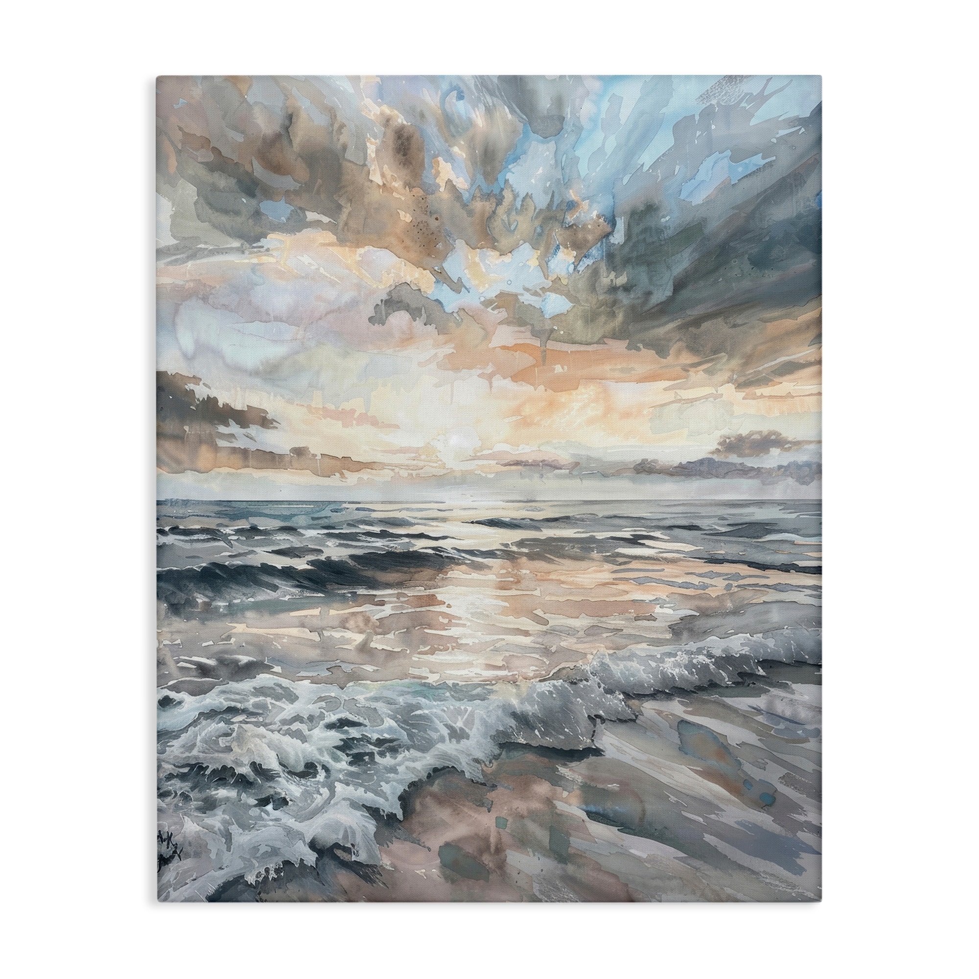 Stupell Cloud Break over Sea Canvas Wall Art Design By Petal Prints Design