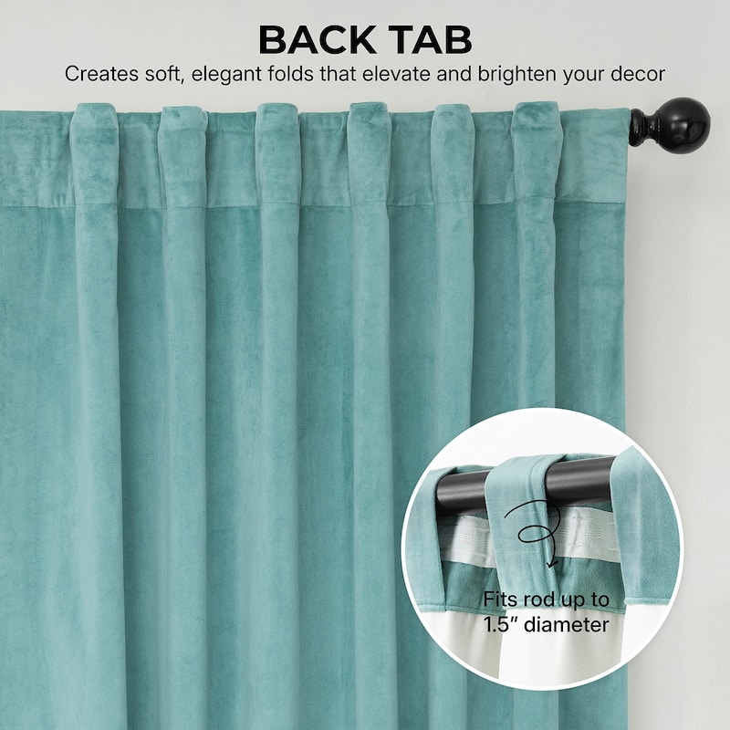 Exclusive Fabrics Signature Velvet Blackout Curtain 108 Inches Long (1 Panel)
