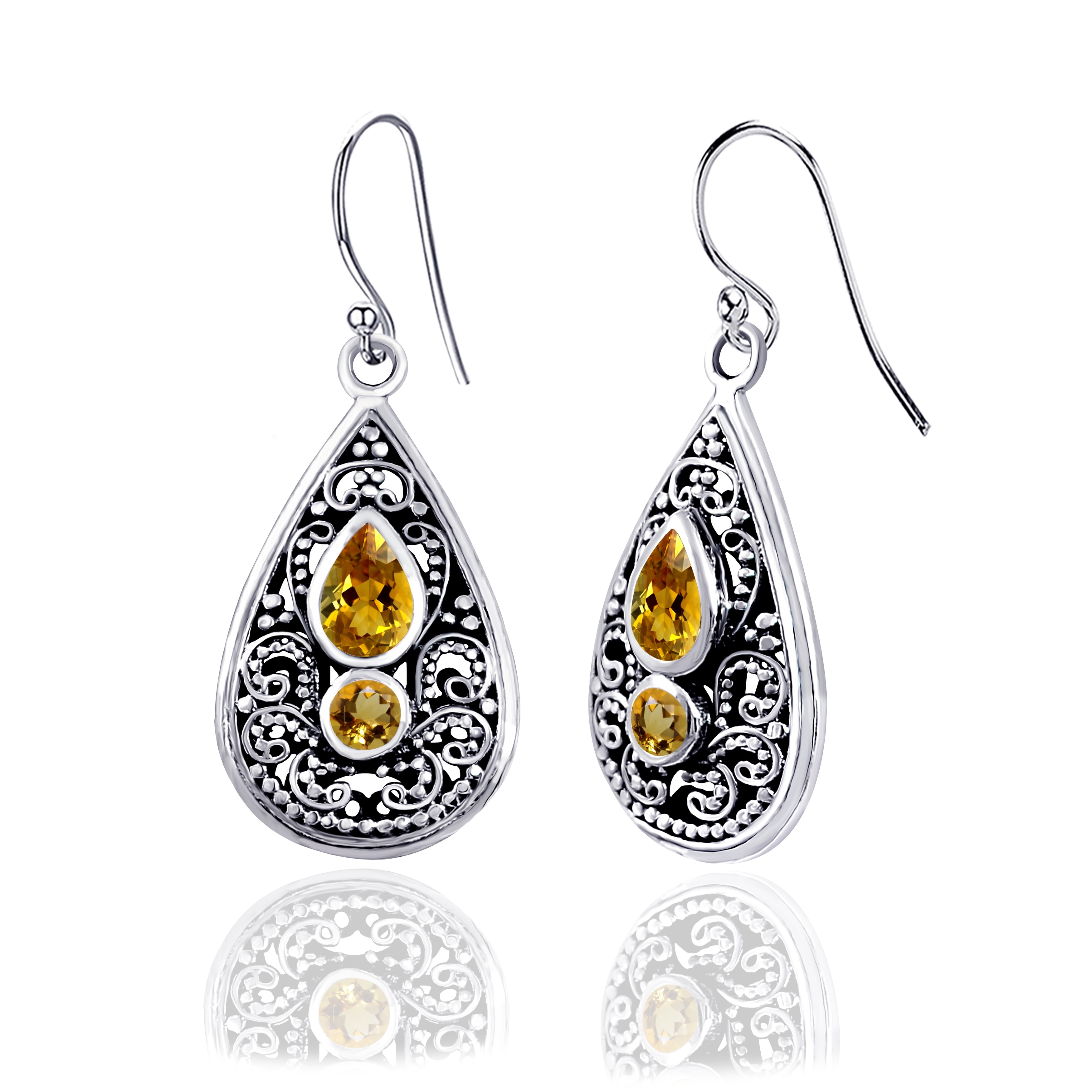 Citrine/Peridot/Aquamarine/Green Gold Quartz 925 Sterling Silver Platinum Plated Round Stud Solitaire Earrings for Women Jewelry Citrine/Peridot/Aquamarine/Green Gold Quartz 925 Sterling Silver Platinum Plated Round Stud Solitaire Earrings for Women Jewelry