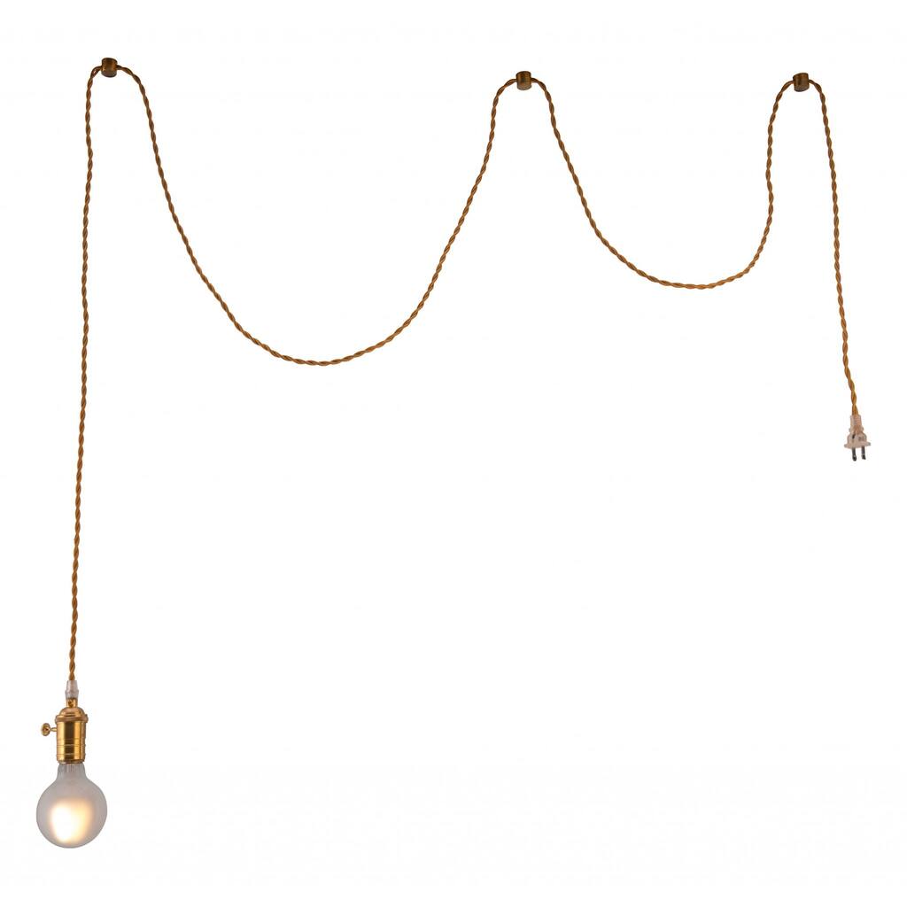 Brass Braid Ceiling Lamp