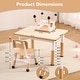preview thumbnail 26 of 27, Kids Table and Chairs Set, Height Adjustable Desk With 4 Seats
