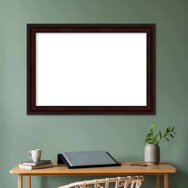 Amanti Art Coffee Bean Brown Framed Dry Erase Magnetic Board