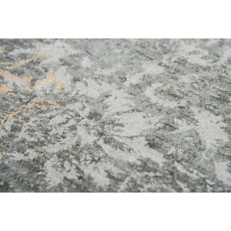 Alora Decor Essential Blue, Grey, and Cream Classic Wool Blend Rug