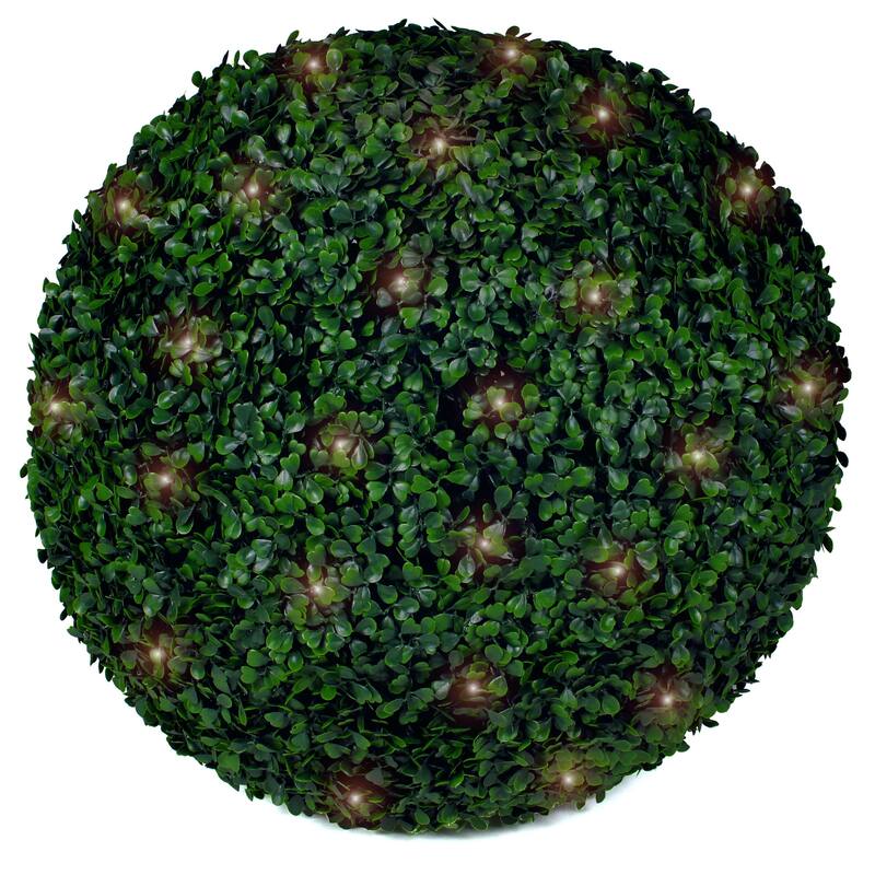 Boxwood Lighted Topiary Ball - 19" 2 Pack - Boxwood