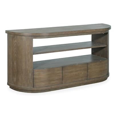 Magnussen Home Bosley Lt. Brown Porpoise Demilune Console - 60''W x 17''D x 29''H