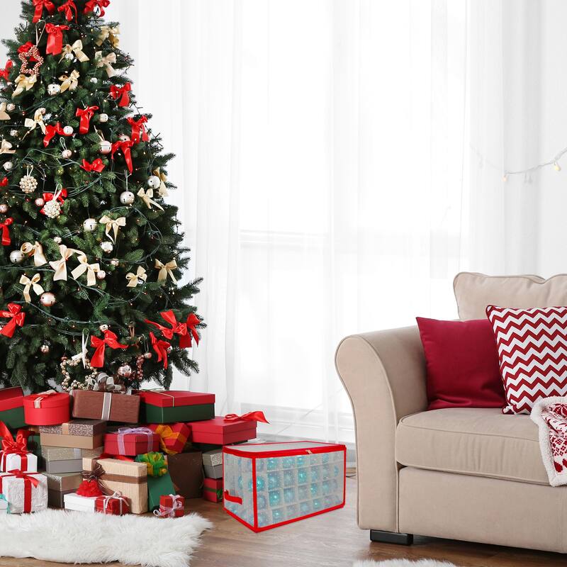 Transparent Zip Up Christmas Storage Box- Ornaments