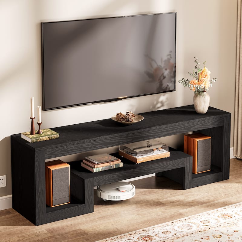 63'' TV Stand for 55/60/65-Inch TVs, Entertainment Center with Shelves