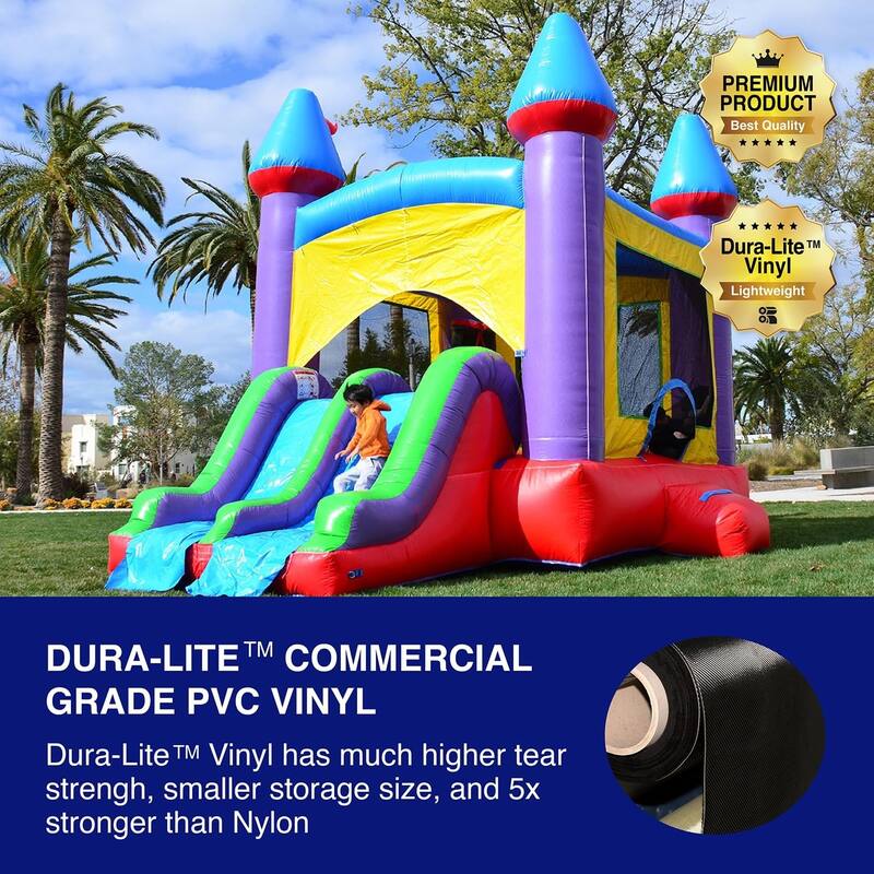 Commercial 12' x 17.5' Bounce House with Slide and Air Blower