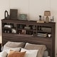 preview thumbnail 12 of 16, Queen Size Vintage Platform Bed,With Storage Headboard and Charging Station