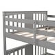 preview thumbnail 9 of 10, Contemporary Full over Full Bunk Bed with Ladder for Bedroom, Versatility Galore, Maximized space, Guest Room Furniture-Gray