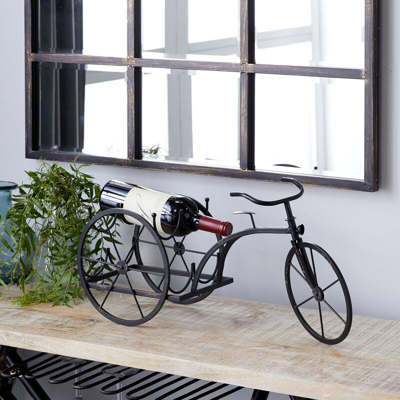 Black Metal Industrial Wine Rack 11 x 22 x 8 - 22 x 8 x 11