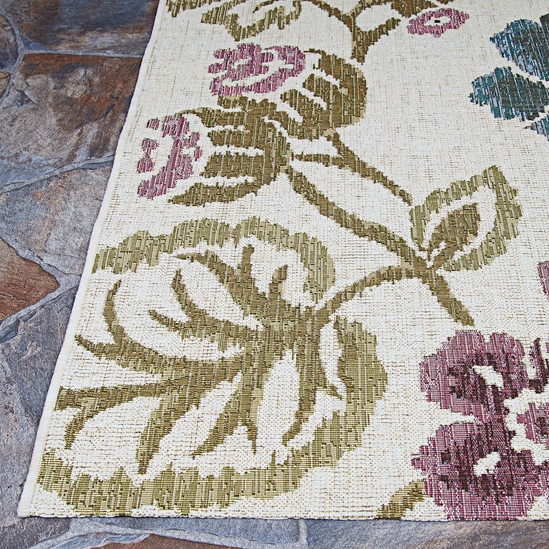 Dream Decor Rugs Gelato Lazio Ivory Multicolor Indoor Outdoor Area Rug